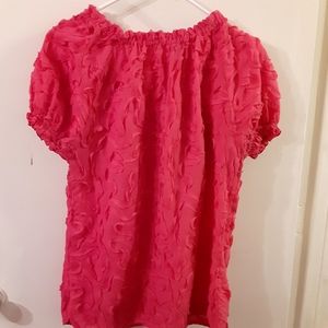 Grand & Greener Pink  off the shoulder top